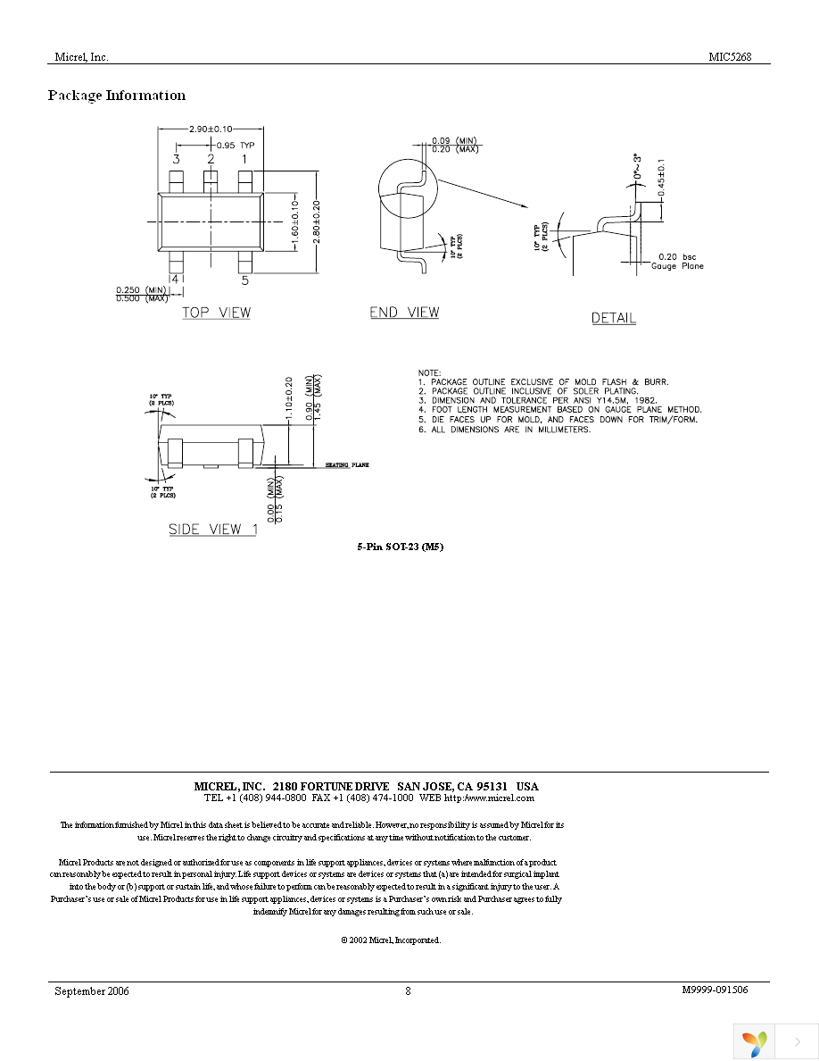 MIC5268-1.2YM5 TR Page 8